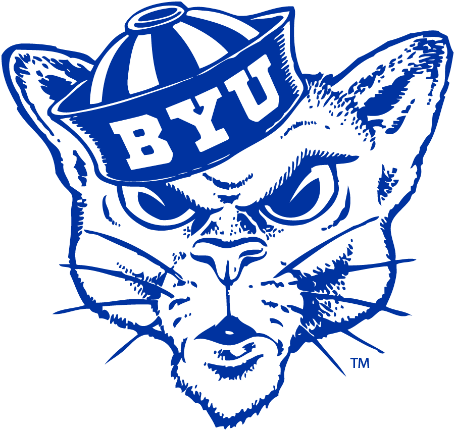 Brigham Young Cougars 1964-1982 Primary Logo iron on transfers for clothing